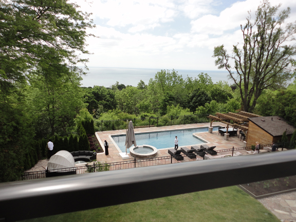 Like square pools? Saw some of those today too on the 2nd Annual Gates Open Home & Garden Tour. I took this shot from a top terrace of this family home.  Thank you families for opening your homes in support of the hospital today!