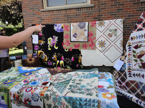 Quilts were also featured for sale in one of the gardens that took part in the 15th Annual Artists in the Garden Tour - Oshawa/Whitby June 21, 2014.