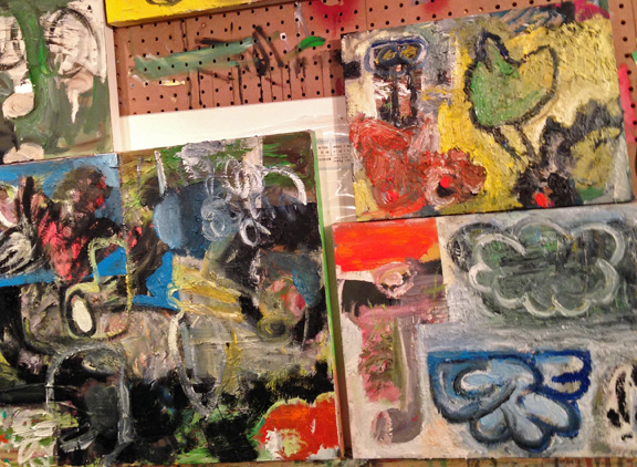 Unfinished paintings, December 2014