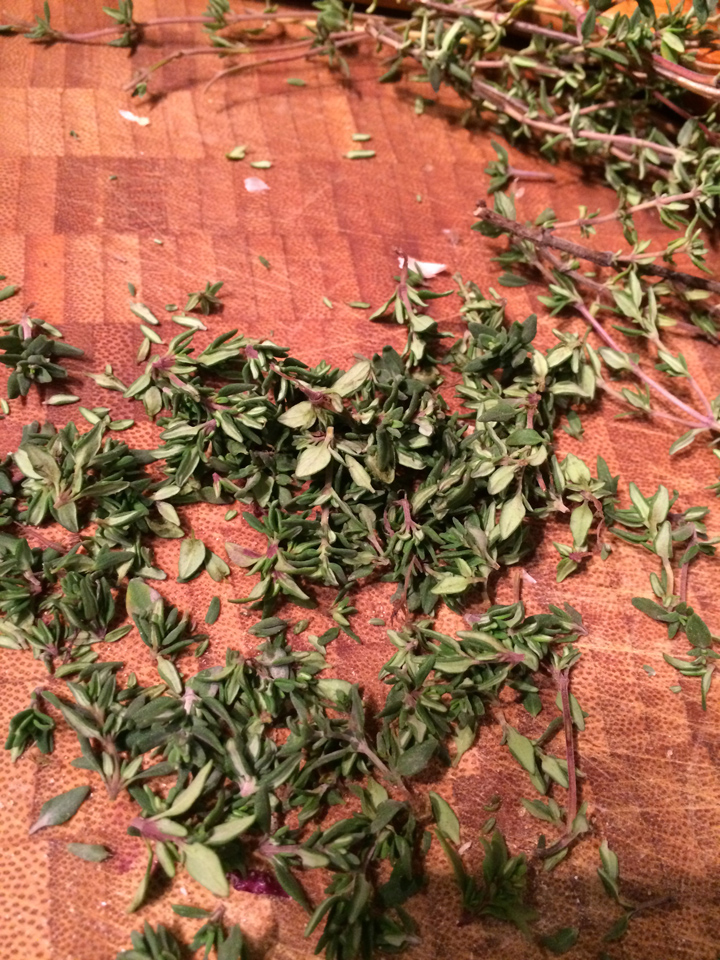 thyme for a pile of fresh herbs!!